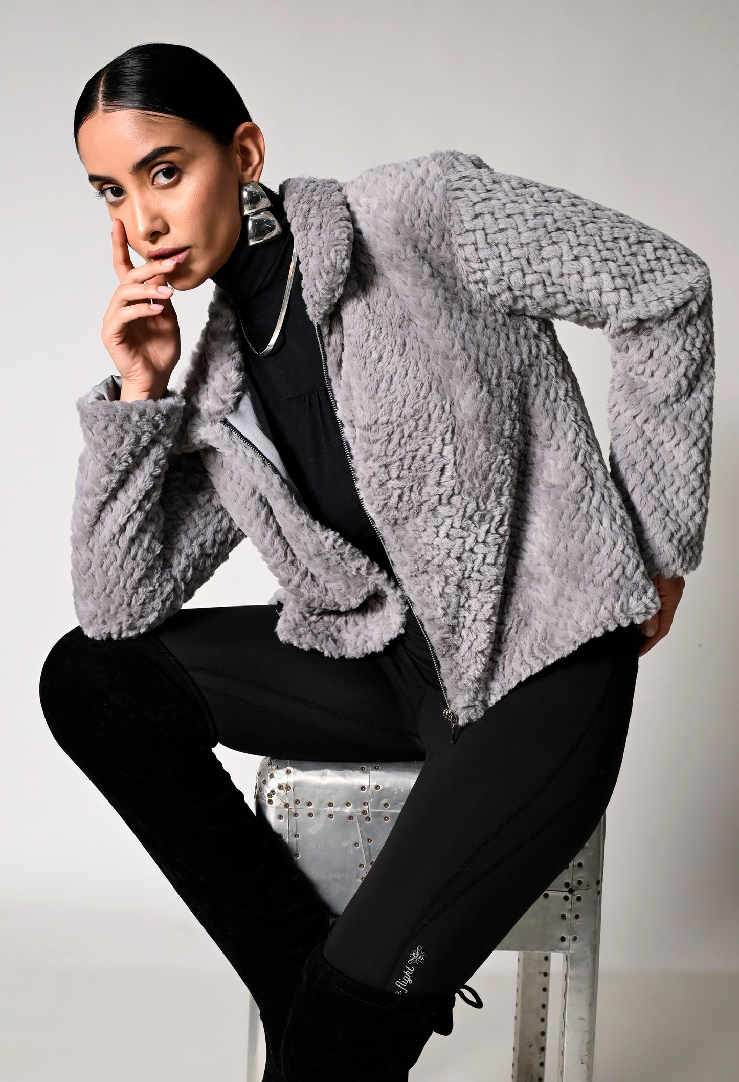 Grey Fur Jacket