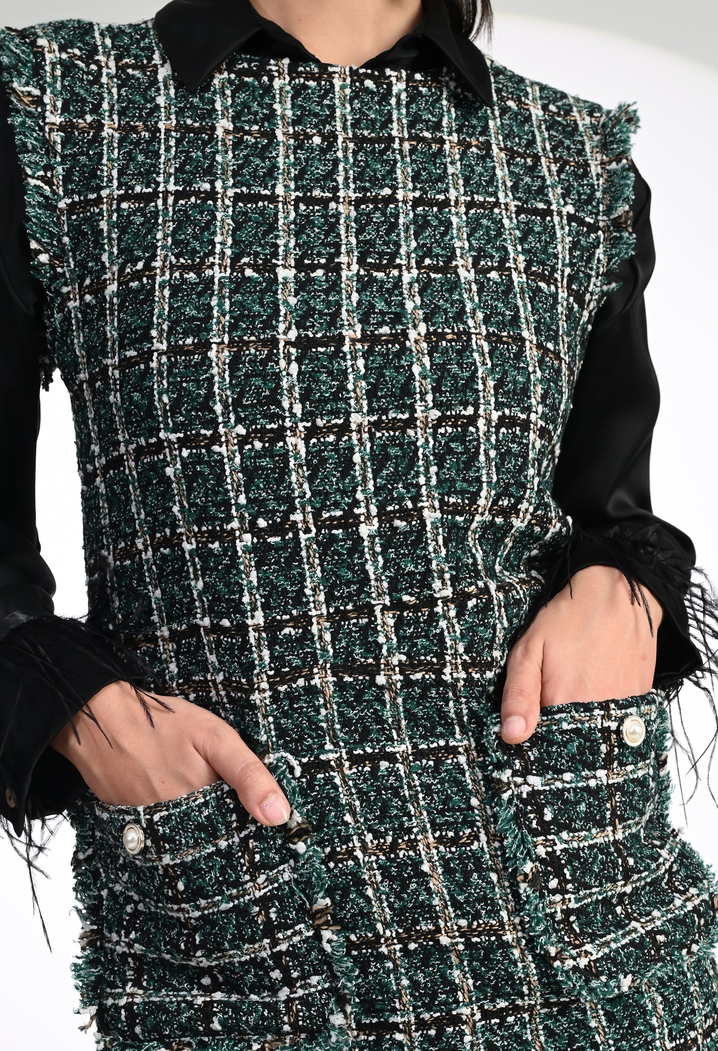 Green Tweed Dress