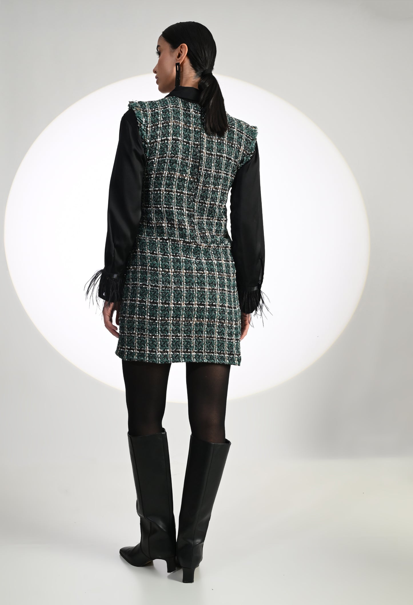 Green Tweed Dress