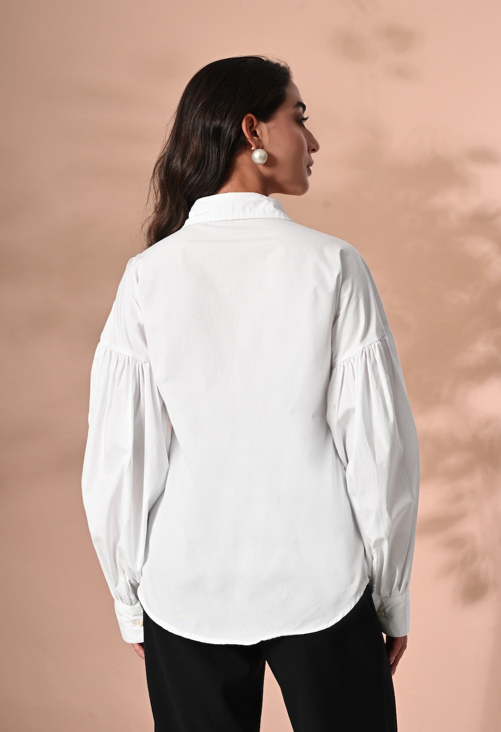 Anysa Signature white shirt with floral detailing